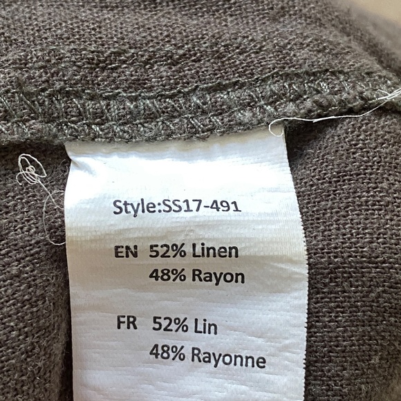 Khaki Linen Medium Lounge Joggers - Picture 8 of 8